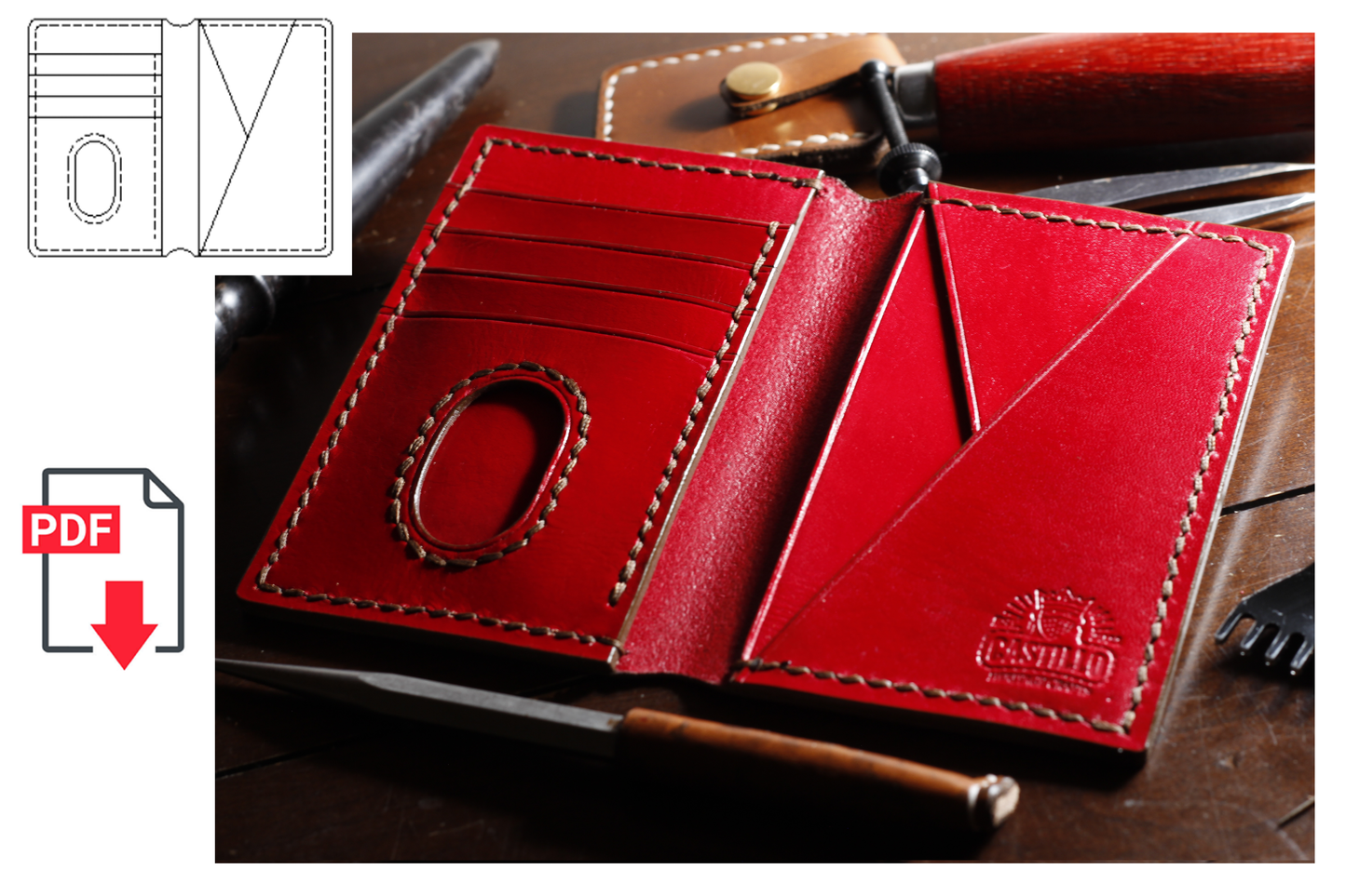 "The Falconer" Pocket Organizer Wallet (PATTERN)