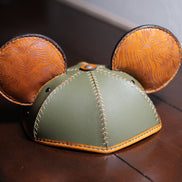 castillo heritage crafts leathercraft leather craft disney disneyland walt disney world leather hat leather cap leathercraft pattern leathercraft hat pattern diy beginner leather craft project mickey mouse ears mouse ear cap leather ear