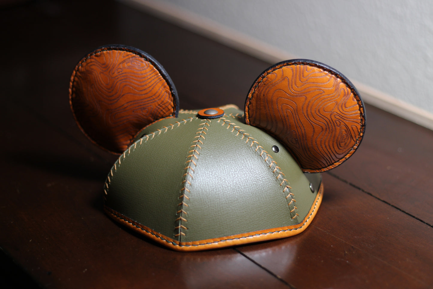 castillo heritage crafts leathercraft leather craft disney disneyland walt disney world leather hat leather cap leathercraft pattern leathercraft hat pattern diy beginner leather craft project mickey mouse ears mouse ear cap leather ear