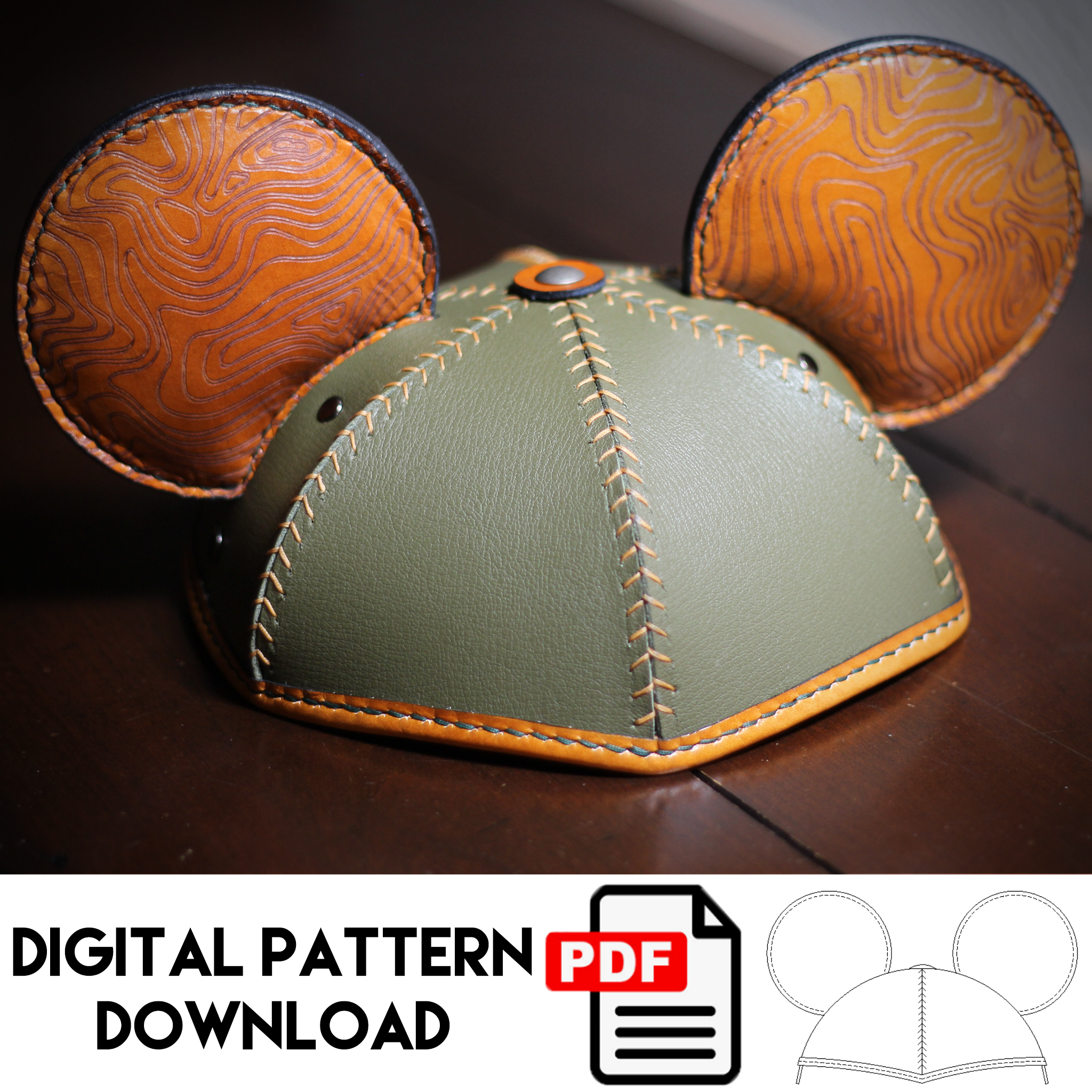 Mouse Ear Cap (PATTERN)